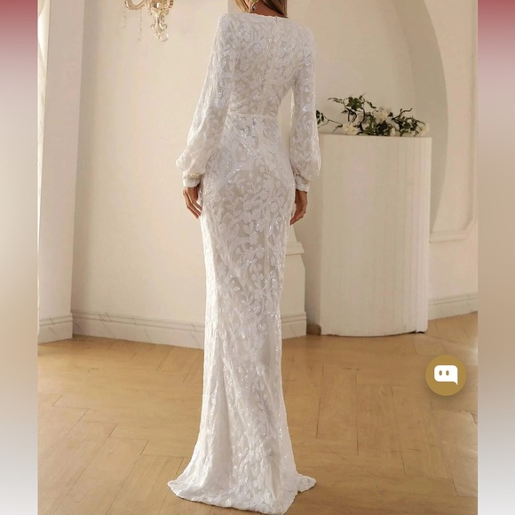 NWT Miss Ord Split Sequin Dress - Picture 3 of 6